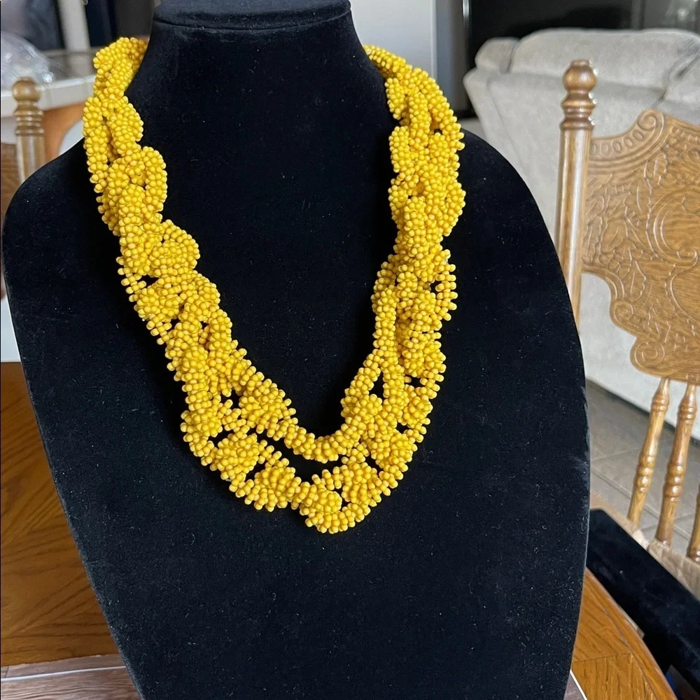 Yellow Beaded Necklace